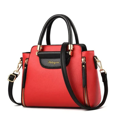 Fashion Color Contrast Handbag, Stitching Striped Crossbody Bag Women's Elegant Office & Work Purse