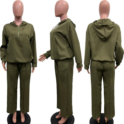 CM.YAYA Long Sleeve Women Set Loose Long Sleeve Hoodies Pant Suits 2024 Spring 2 Two Piece Sets Sporty Tracksuits Street Outfits