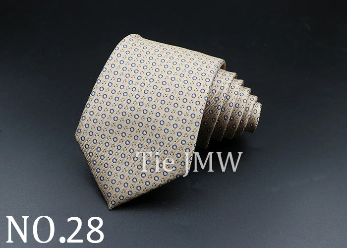 8 cm Tie Gravatas Newest Design Woven 8 cm Silk Necktie Wedding Business Suit Accessories Blue Man Dot Fit Group Party Office