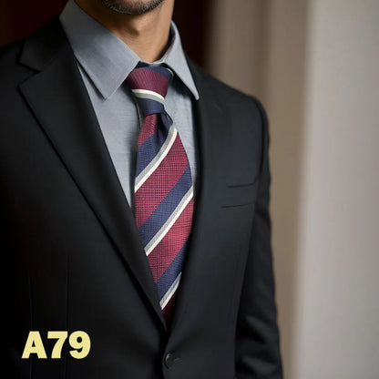 Red Pink Luxury Ties for Men Business Neckties Solid Blue Wedding Suit Formal Dress School Accessories Dropshipping