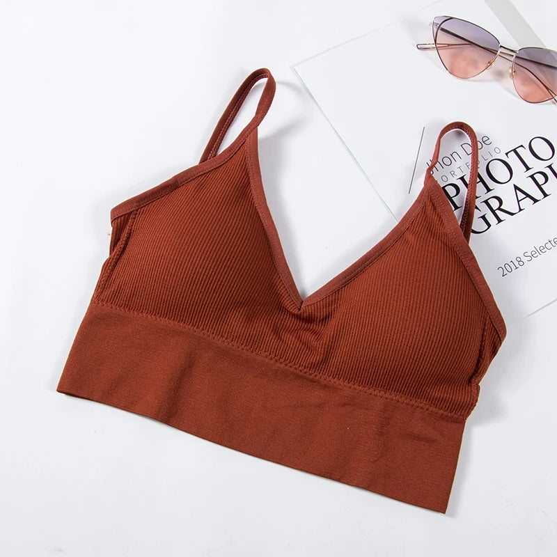 Women Seamless Bras Tank Top Push Up Bra Wireless Sexy Underwear Breathable Yoga Bra For Women Tank Crop Top Brassiere