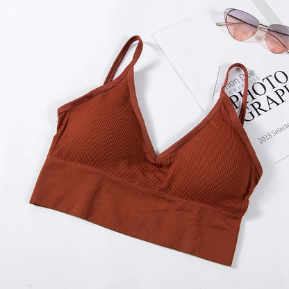 Women Seamless Bras Tank Top Push Up Bra Wireless Sexy Underwear Breathable Yoga Bra For Women Tank Crop Top Brassiere