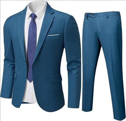 Suit For Men Elegant Wedding 3 Pieces 2 Sets Blazers Full Jackets Vest Pants Formal Fashion Luxury Coats 2025 Classic Costume
