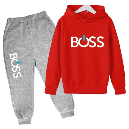 Streetwear New Spring And Autumn Children Hoodie Set Boys Girls Casual Long Sleeve Hoodie Tops+Pants Sportswear 2-14 Years Old