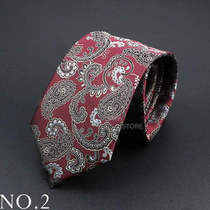 New Design Wedding Men Tie Grey Brown Green Paisley Flower Neckties Men Business Dropshipping Groom Collar Accessories Gift