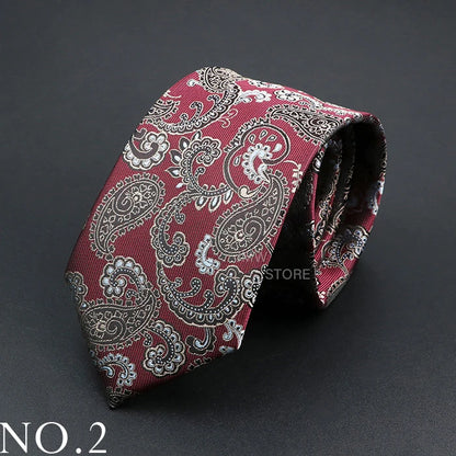 New Design Wedding Men Tie Grey Brown Green Paisley Flower Neckties Men Business Dropshipping Groom Collar Accessories Gift