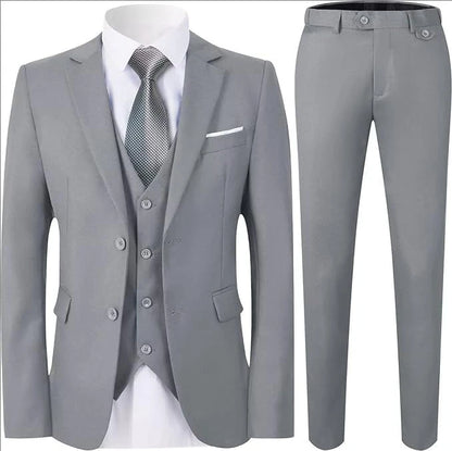 Suit For Men Elegant Wedding 3 Pieces 2 Sets Blazers Full Jackets Vest Pants Formal Fashion Luxury Coats 2025 Classic Costume