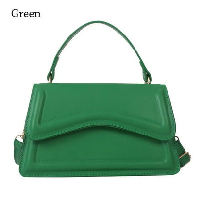 New Fashion Sling Shoulder Bag Trend PU Leather Messenger Handbags Solid Color Leisure Stylish Crossbody Bags For Women Girls