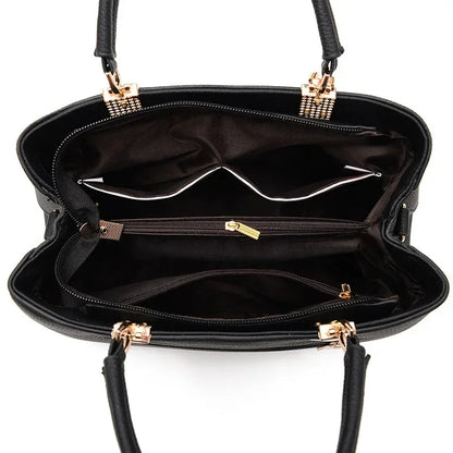 Elegant Women Messenger Bags With Flower Pendant Office Ladies Totes Pure Handbag For Female Crossbody Shoulder Bags