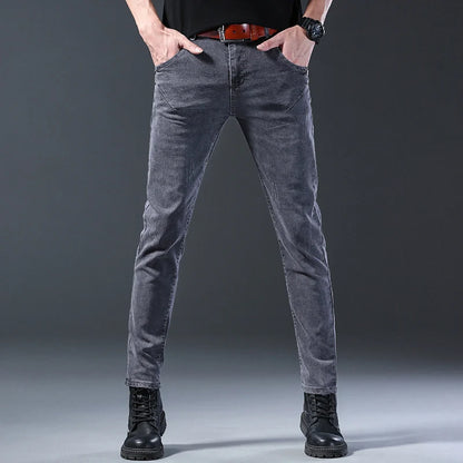 2024 New Men Spring and Autumn Korean Version Comfort Men Stretch Youth Slim Fashion  Skinny Jeans Pants Designer Clothes