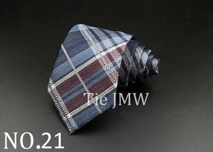 8 cm Tie Gravatas Newest Design Woven 8 cm Silk Necktie Wedding Business Suit Accessories Blue Man Dot Fit Group Party Office