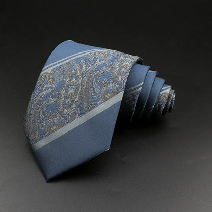 8 cm Tie Gravatas Newest Design Woven 8 cm Silk Necktie Wedding Business Suit Accessories Blue Man Dot Fit Group Party Office