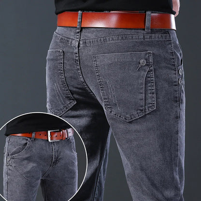 2024 New Men Spring and Autumn Korean Version Comfort Men Stretch Youth Slim Fashion  Skinny Jeans Pants Designer Clothes
