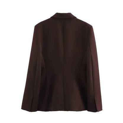 KONDALA 2026 Spring Summer Elegant Valentine‘s Day Suits Fashion Shrug Pockets Blazers Elegant Zipper Skirts Chic Baggy Pants