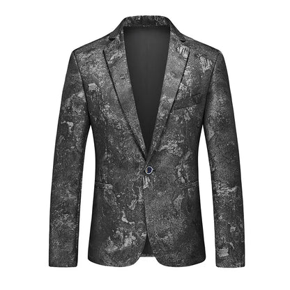 2024 New Men Business Social Suit Jacket Summer Male Single breasted Thin Dress Male Jacquard Blazers Coats
