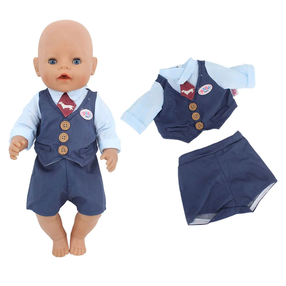 2023 New Cute frog Suits Fit For 43cm Baby Doll 17 Inch Reborn Baby Doll Clothes