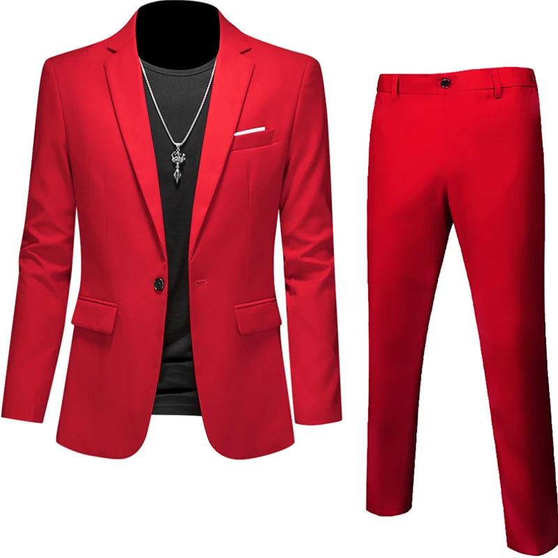 2024 High Quality Handsome Groom wedding party casual set