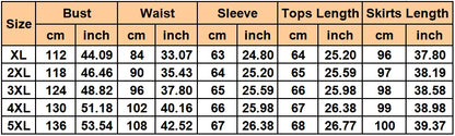 Two Piece Set Plus Size Clothes Spring Autumn V-Neck Long Sleeve Top Maxi Skirt Women Sets Streetwear Casual Office Lady Suit