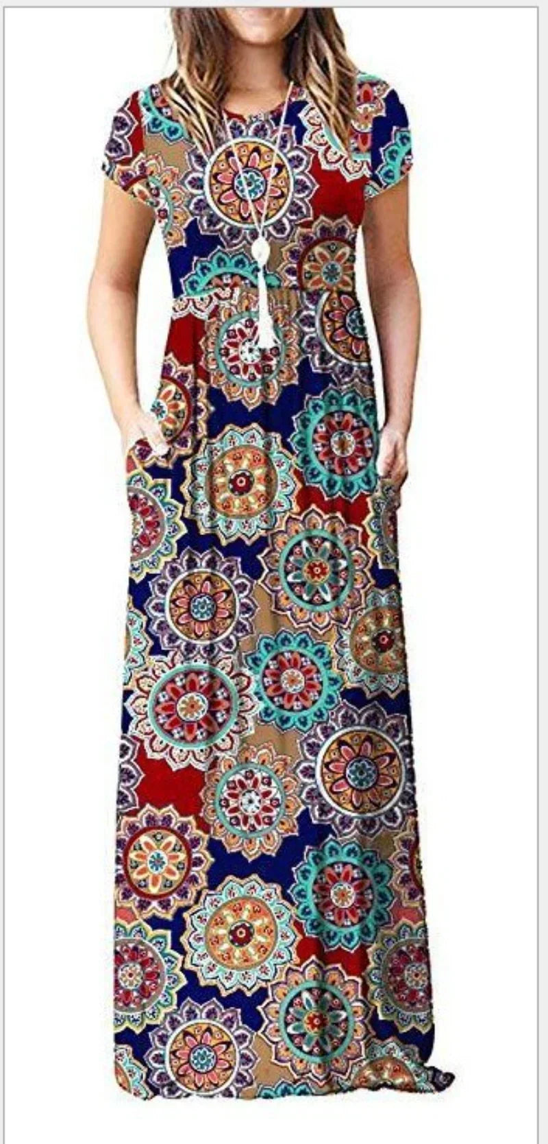 Spring Summer Boho Long Dress for Women Casual baratos Floral Fashion Print Clothing Elegantes Evening Dresses Vestidos de Mujer