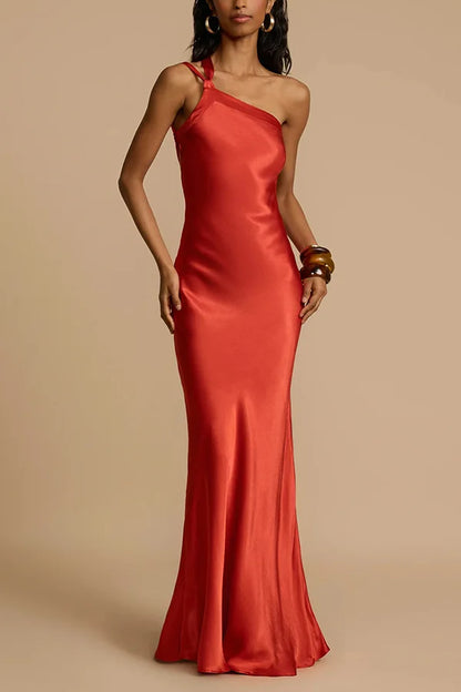 Spring Summer Slim Off Shoulder Evening Dresses Women Solid Color Slant Collar Backless Package Hip Bodycon Party Dress Female