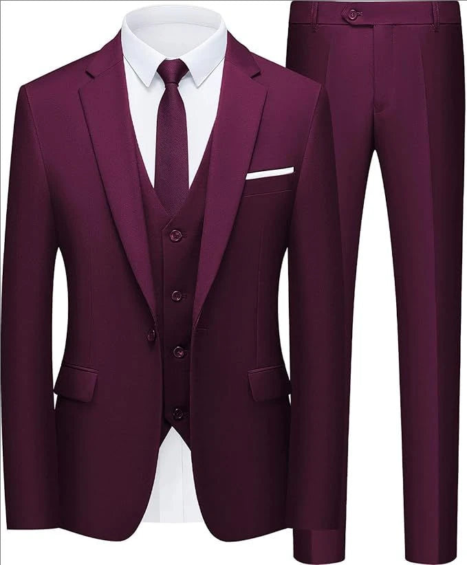 Suit For Men Elegant Wedding 3 Pieces 2 Sets Blazers Full Jackets Vest Pants Formal Fashion Luxury Coats 2025 Classic Costume