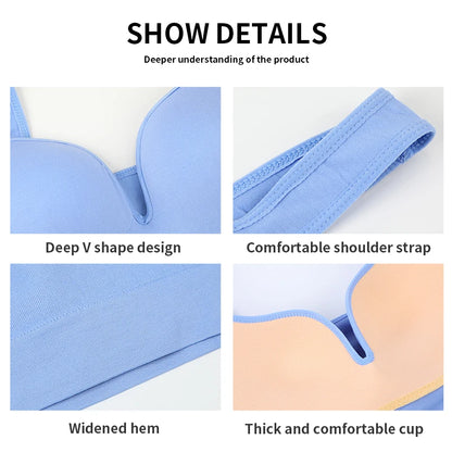 Women Wireless Sports Bra Fitness Running Vest Gym Workout Underwear Padded Tops Bralette Breathable Brassiere Push Up Bras