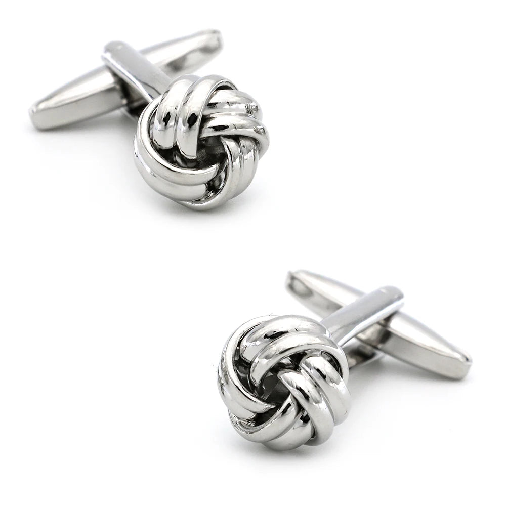iGame Fashion Knot Cuff Links Quality Brass Material Woven Ball Design Cufflinks For Wedding  Men