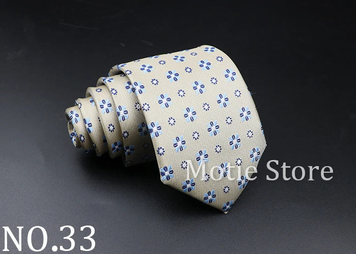 New Style Fashion Jacquard Floral Paisley Necktie Polyester Male Narrow Red Blue Tie Suit Shirt Gift For Men Accessory Gravatas