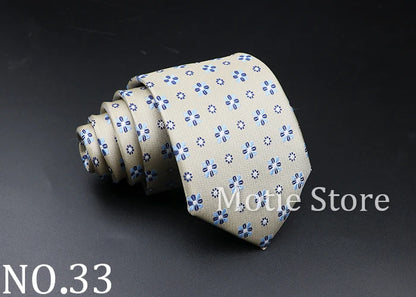 New Style Fashion Jacquard Floral Paisley Necktie Polyester Male Narrow Red Blue Tie Suit Shirt Gift For Men Accessory Gravatas