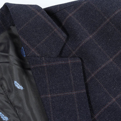 2024 New Spring and Autumn Coat Middle-aged Slim Fashion Handsome All Matching Plaid Suit Men Casual  Polyester  Blazer Mujer