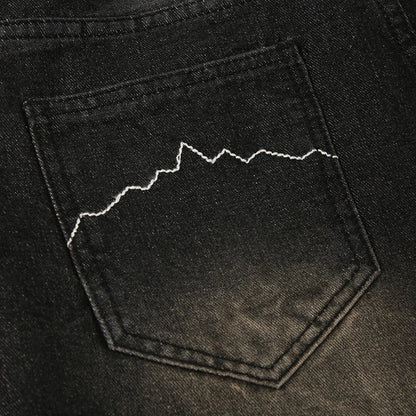 Darlingaga Streetwear Grunge Baggy Jeans Women Vintage Distressed Straight Leg Y2K Denim Pants 90s Aesthetic Outfits Washed Chic