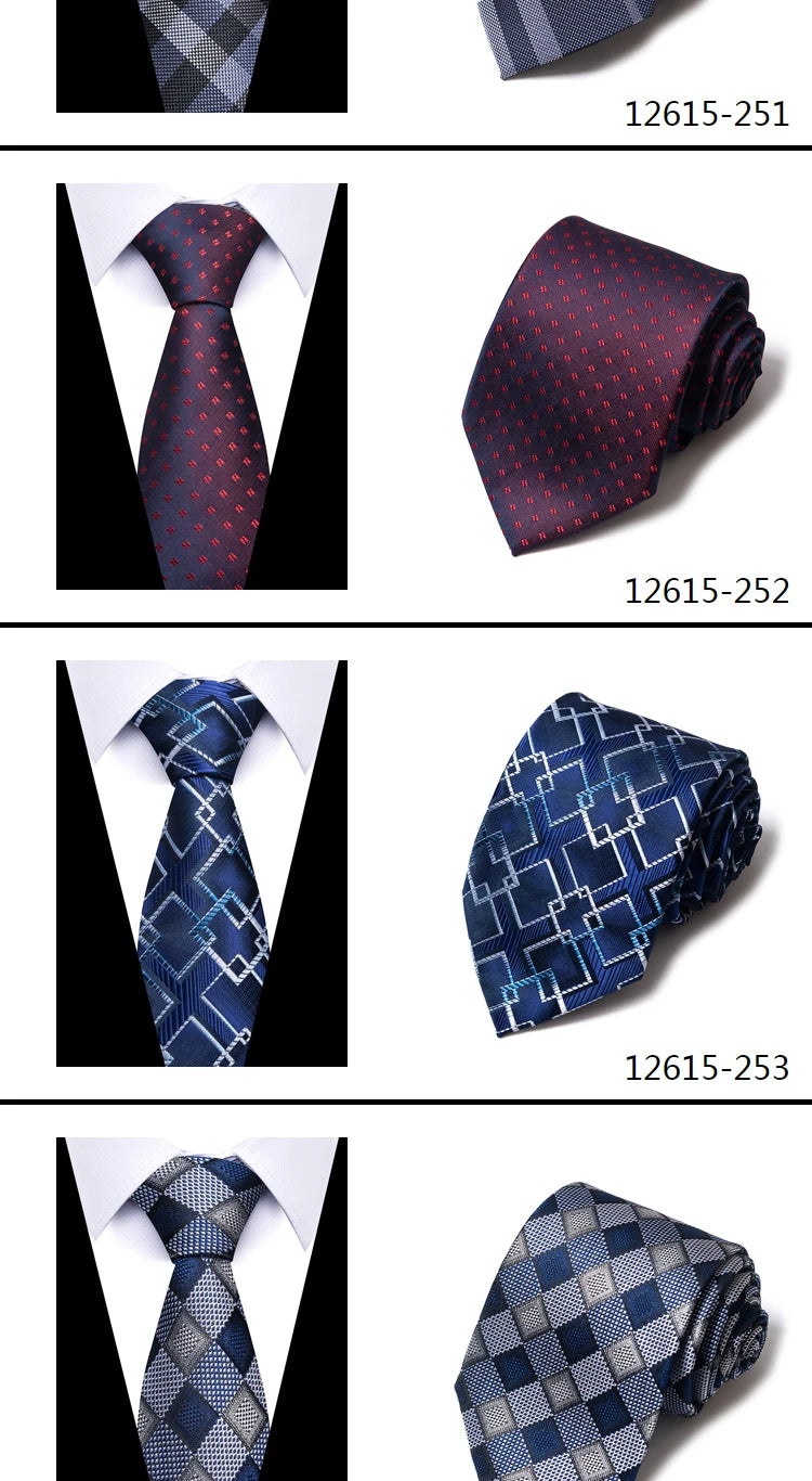Hot Sale Brand New Style Tie Blue Golden Stripe Suit Accessories Necktie Men Gravata Fit Wedding Holiday Present