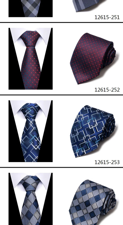 Hot Sale Brand New Style Tie Blue Golden Stripe Suit Accessories Necktie Men Gravata Fit Wedding Holiday Present