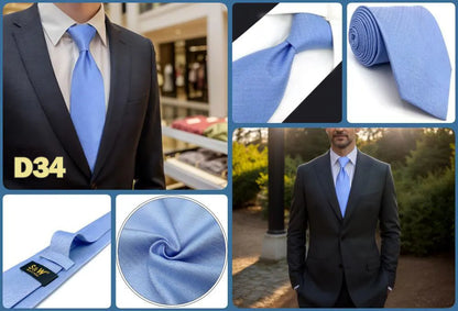 Blue Mens Necktie Silk Brown Ties for Men Wedding Guest Gift Classic Gray Party Christmas Dropshipping