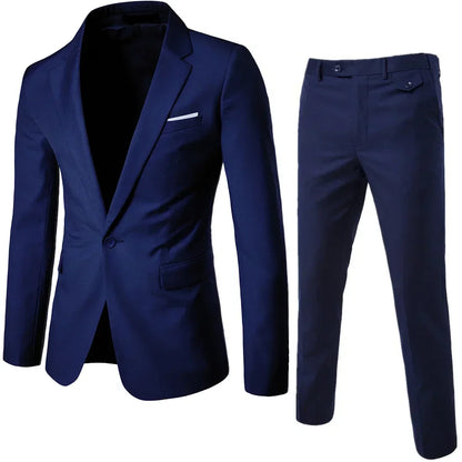 Elegant Suits For Men Wedding 3 Pieces 2 Set Luxury Fashion Classic Full Jackets Vest Pants Blazers Outfit 2024 Formal Costume