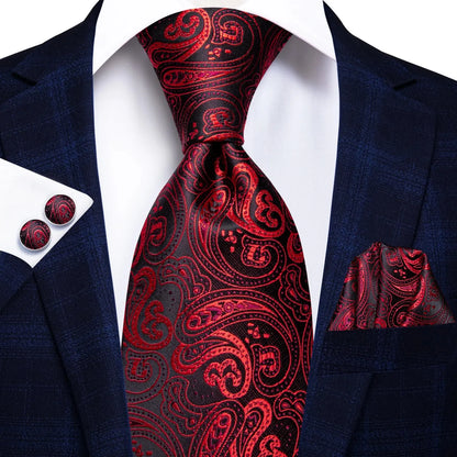 Hi-Tie Peacock Blue Novelty Designer Silk Wedding Tie For Men Hanky Cufflinks Gift Mens Fashion Necktie Set Business Party