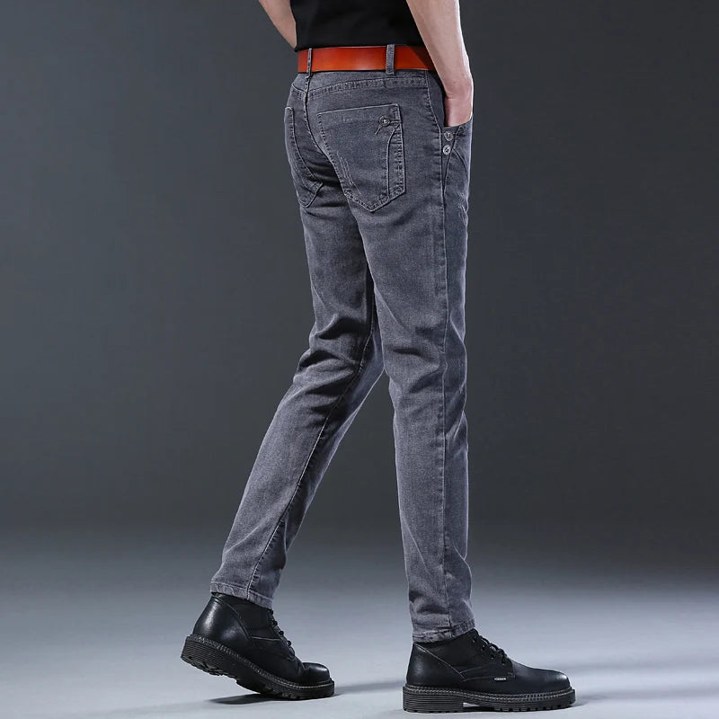 2024 New Men Spring and Autumn Korean Version Comfort Men Stretch Youth Slim Fashion  Skinny Jeans Pants Designer Clothes