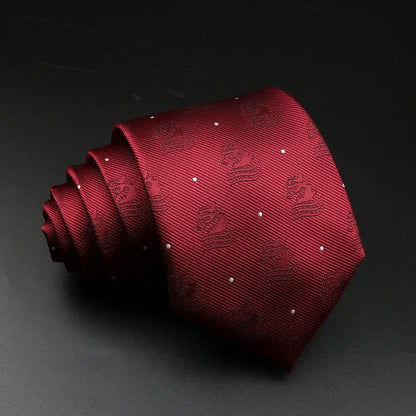 New Style Fashion Jacquard Floral Paisley Necktie Polyester Male Narrow Red Blue Tie Suit Shirt Gift For Men Accessory Gravatas