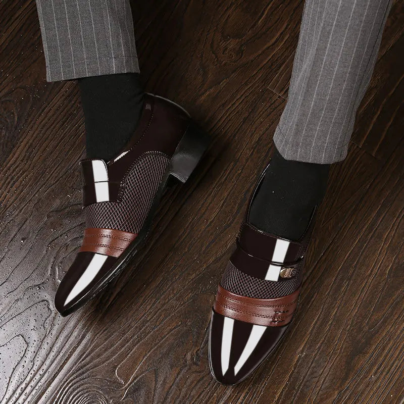 Men Dress Shoes Men Oxfords Fashion Business Dress Men Shoes 2020 New Classic Leather Men'S Suits Shoes Man Shoes 2023