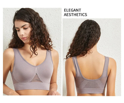 Seamless Bras For Women Push Up Sports Bralette Female Non-wire No Pad Crop Top Hollow Breathable Sexy Lingerie S-5XL Brassiere