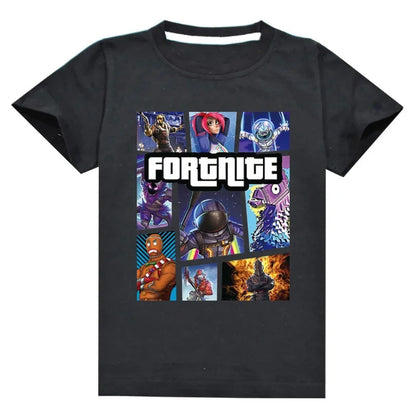 Fortnite T-Shirt Summer Cartoon Children Short Sleeve T-Shirt for Boys Girls Kids TShirt Clothing Print Clothes