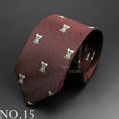 New Design Wedding Men Tie Green Wine Red Paisley Flower Animal Neckties Men Business Dropshipping Groom Collar Accessories Gift