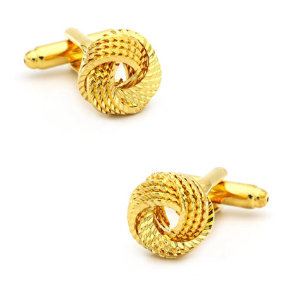 iGame Fashion Knot Cuff Links Quality Brass Material Woven Ball Design Cufflinks For Wedding  Men