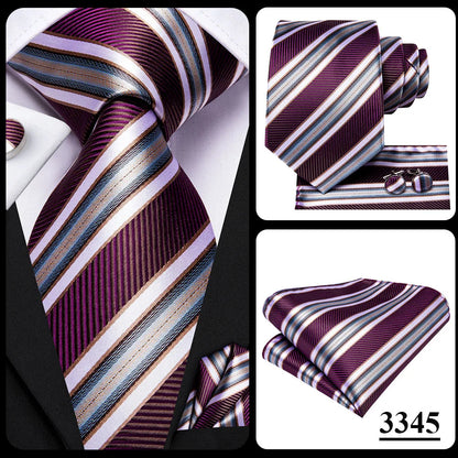 Hi-Tie 8.5cm Business Black Solid Paisley 100% Silk Men's Tie Neck Strip Ties for Men Formal Luxury Wedding Neckties Gravatas