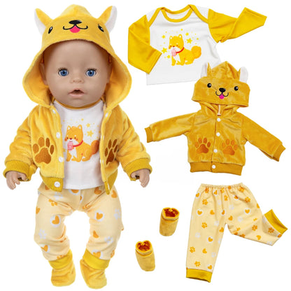 2023 New Cute frog Suits Fit For 43cm Baby Doll 17 Inch Reborn Baby Doll Clothes