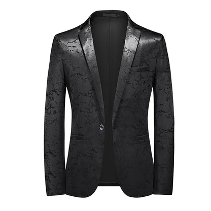2024 New Men Business Social Suit Jacket Summer Male Single breasted Thin Dress Male Jacquard Blazers Coats