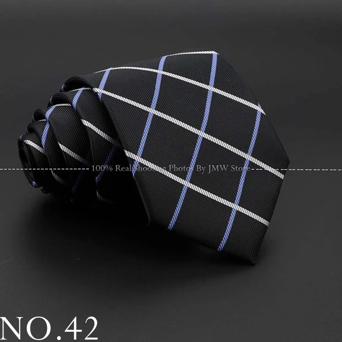 New Design Wedding Men Tie Black Solid Striped Paisley Flower Neckties Men Business Dropshipping Groom Collar Accessories Gift