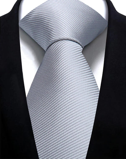 Solid Tie 7.5cm Necktie For Men Fashion Wedding Ties Slim Blue Gray Classic Neckties Men Business Jacquard Woven Classic Gravats