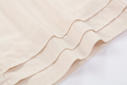 AS Linen Embroidery Collection 25SS Familly Match Clothing Set Girls Linen Dress Boy Shirt and Shorts