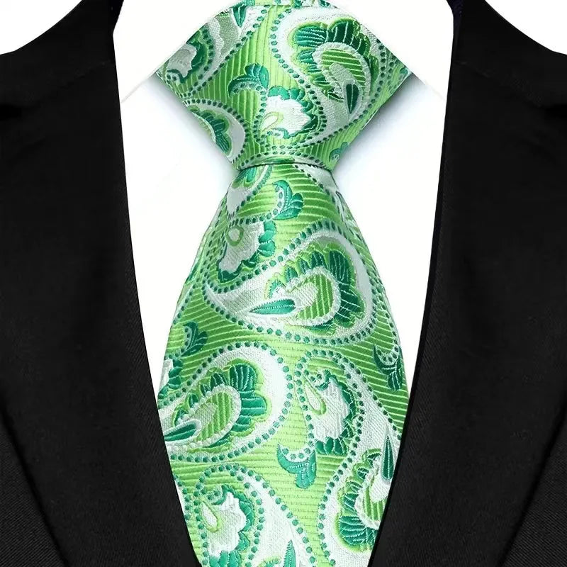 41 Colors 8CM Mens Ties Green Blue Plaid Stripes Floral Classic Business Necktie Jacquard Woven Neck ties For Men Wedding Party